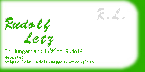 rudolf letz business card
